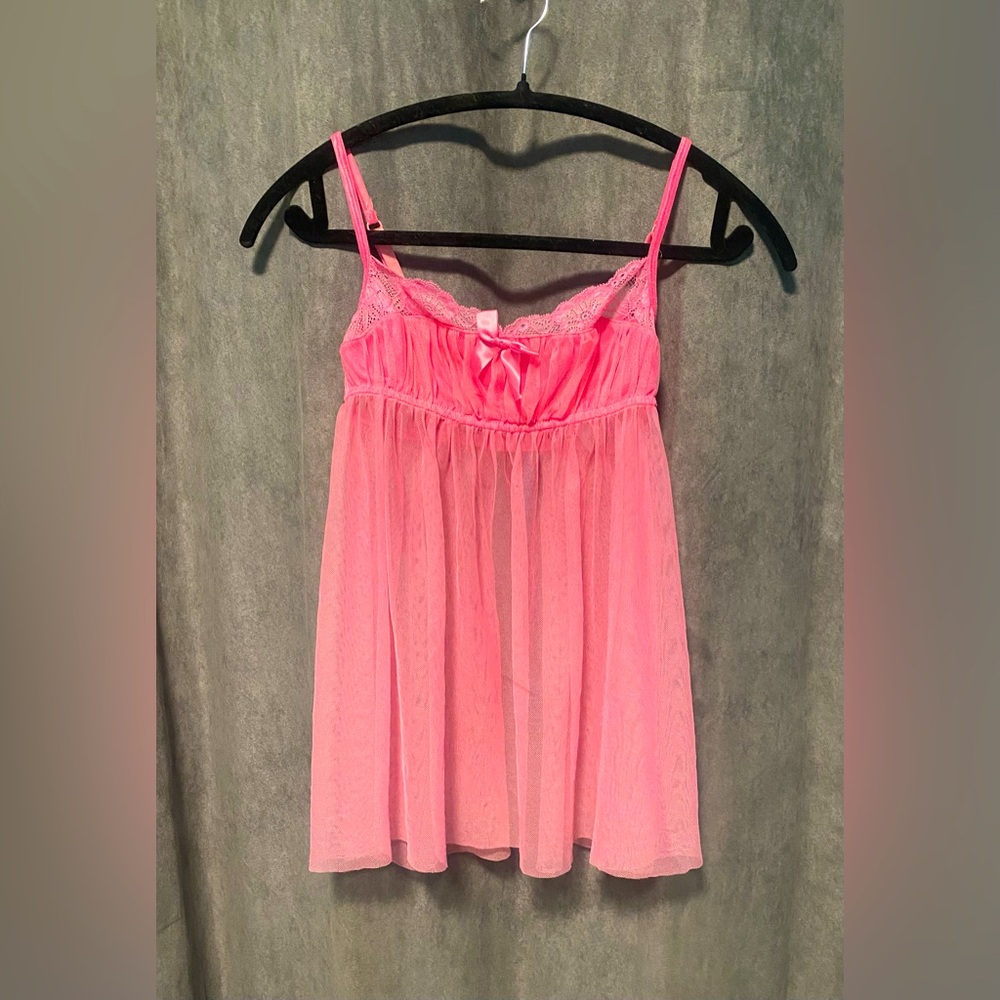 Barbie Pink Babydoll with Matching Thong Panty | LaSenza Lingerie | Medium | EUC